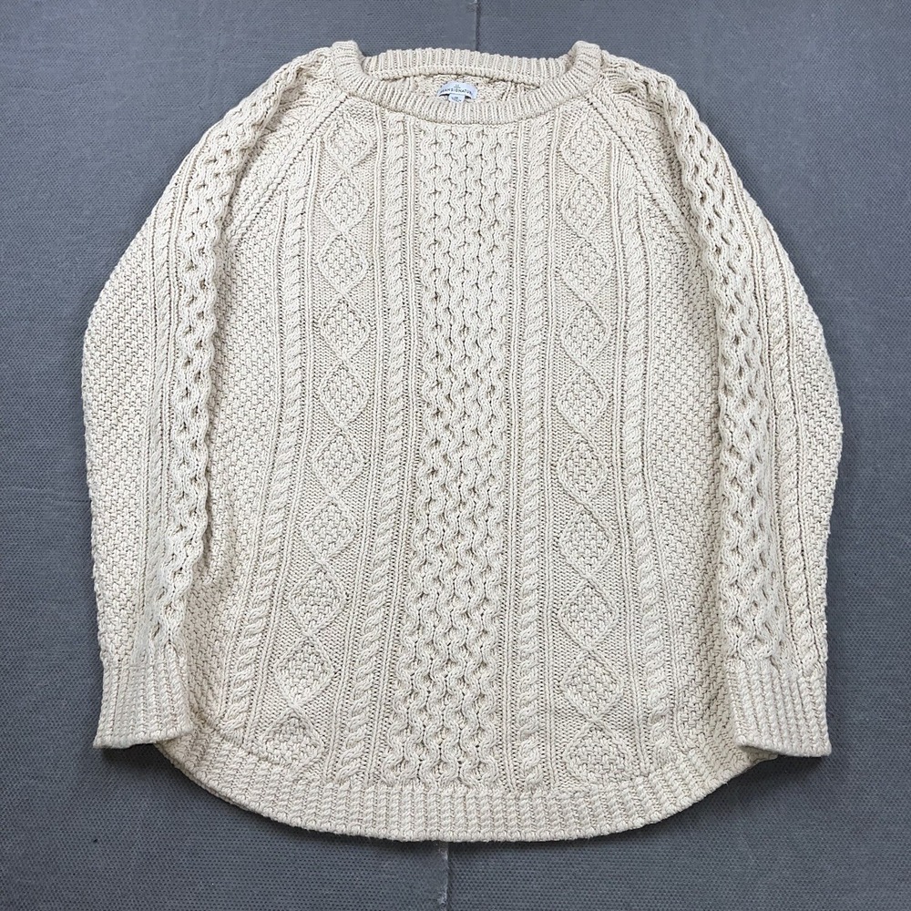 L.L. Bean Cream Cable Knit Sweater